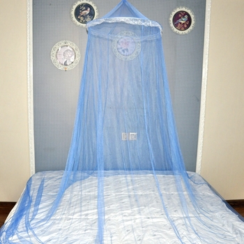 Мрежа против комари за легло куполна, висяща – полиестер; рамка: стомана/желязна тел; персонализирана обработка: да; монтаж: за монтиране