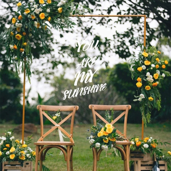 Metalo kvadratinė arkos konstrukcija balionams, vestuvėms rekvizitas, scenos fonas, geležinis gėlių stovas — Pritaikoma apdaila, Licencijuotas privatus ženklas, Pakuotė: 1