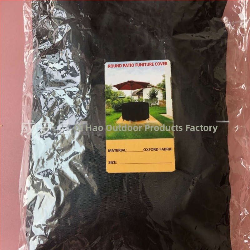 Okrúhla vonkajšia pokrývka nábytku s reflexnou páskou, z Oxford 210D/420D, pre okrúhle stoly a stoličky