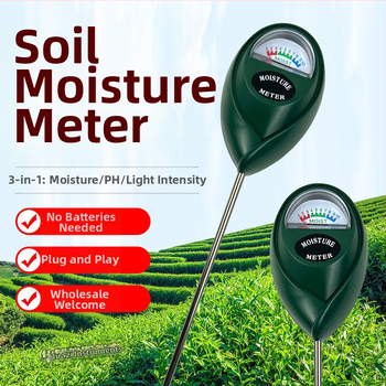 Augsnes mitruma mērītājs ar vienu adatu, apaļa galva, pārnēsājams dārza instruments (profesionālais)