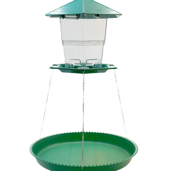 Kovácsoltvas madáretető és fürdő készlet, négyzetes geometriai kialakítás, modern minimalista stílus