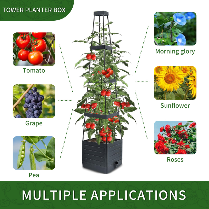 Ornamente decorative de grădină — construcție metalică și din plastic pentru plantare