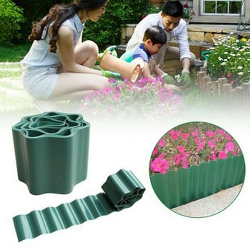 Plastična vrtna valovita ograda za rub travnjaka – veličine 10 cm × 6 m, 10 cm × 9 m, 15 cm × 9 m, 20 cm × 9 m