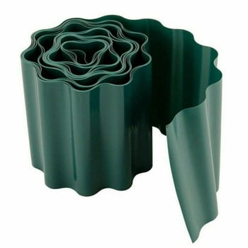 Plastična vrtna valovita ograda za rub travnjaka – veličine 10 cm × 6 m, 10 cm × 9 m, 15 cm × 9 m, 20 cm × 9 m