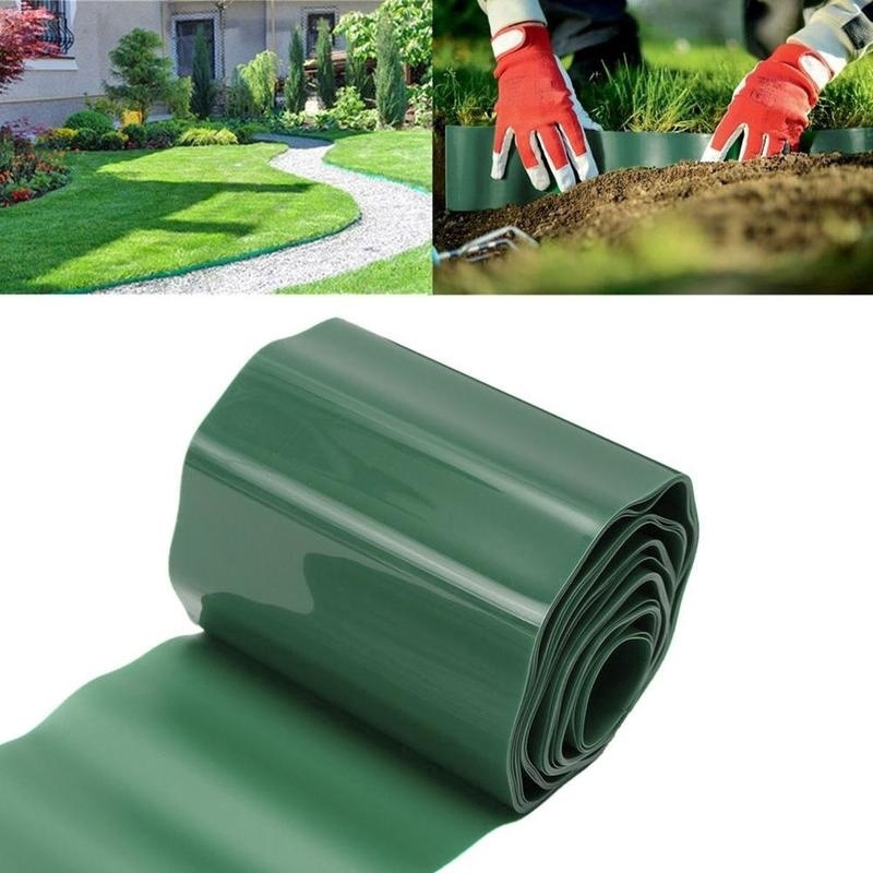Plastična vrtna valovita ograda za rub travnjaka – veličine 10 cm × 6 m, 10 cm × 9 m, 15 cm × 9 m, 20 cm × 9 m