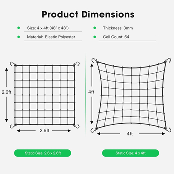 Διχτυωτό πλέγμα αναρρίχησης για καλλιέργειες σε θερμοκήπιο – πολυπροπυλένιο, ανθεκτικό στην παραμόρφωση, κατάλληλο για βάση δαπέδου ή κρεμαστό τρόπο τοποθέτησης.