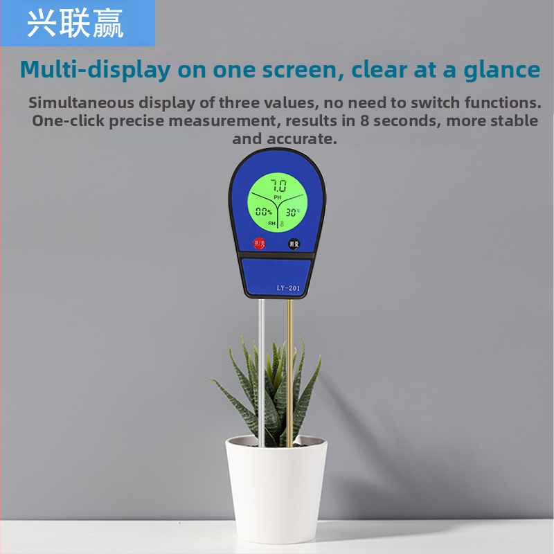 Augsnes mitruma, pH un temperatūras mērītājs — LY101 LY201