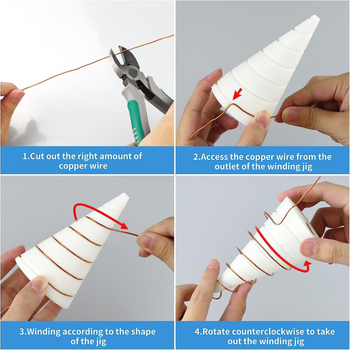 Κηπουρικό πλαστικό εξάρτημα περιέλιξης χαλκού για κεραία, σχέδιο Fibonacci, μάρκα CY