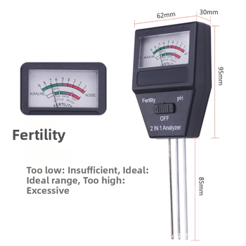 Divu funkciju augsnes detektors – pH precizitāte 0,1, modelis TPH01801, augsnes diagnostikas instruments