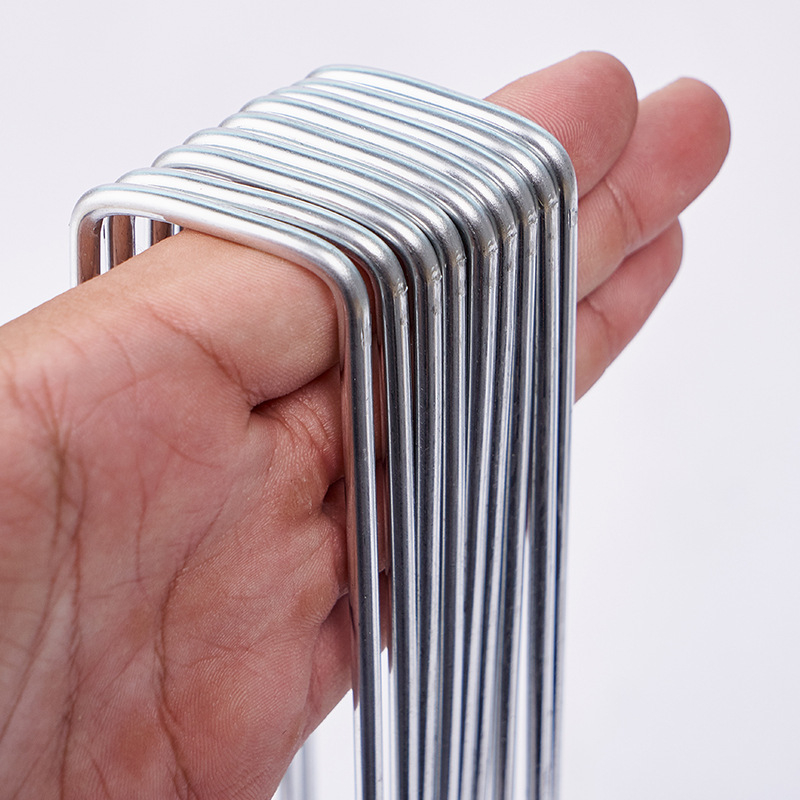 Zemni čavao U-oblik, galvanizirana čelična žica, za pričvršćivanje poljoprivredne plastične folije