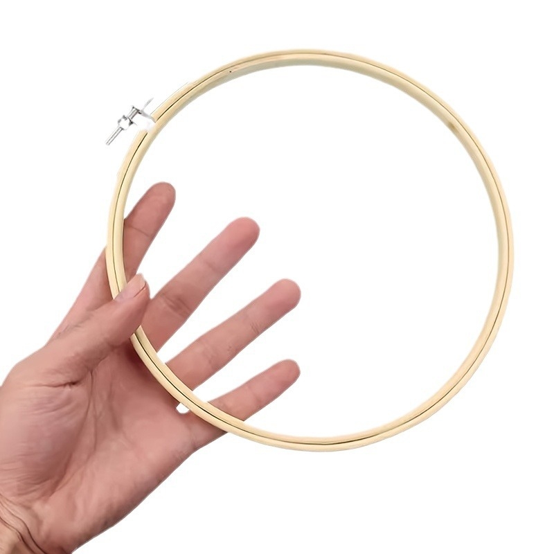 Регулируема бамбукова халка за кръстат бод, екологична DIY рамка, 18CT комплект