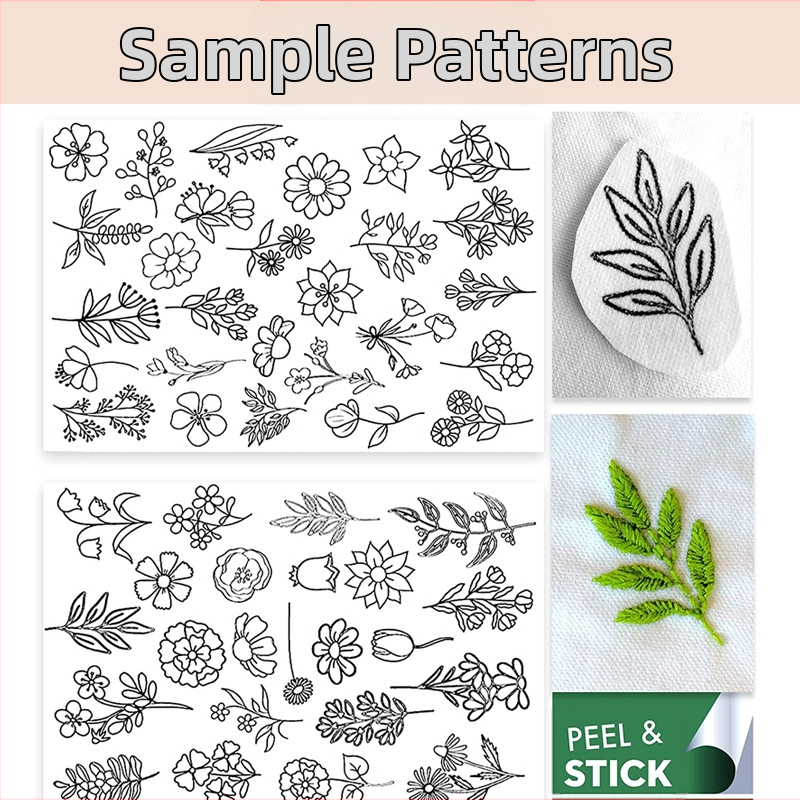 Водоразтворимо нетъкано лепило с печатен модел, EVA полимерна основа, самозалепващо, устойчиво на пране