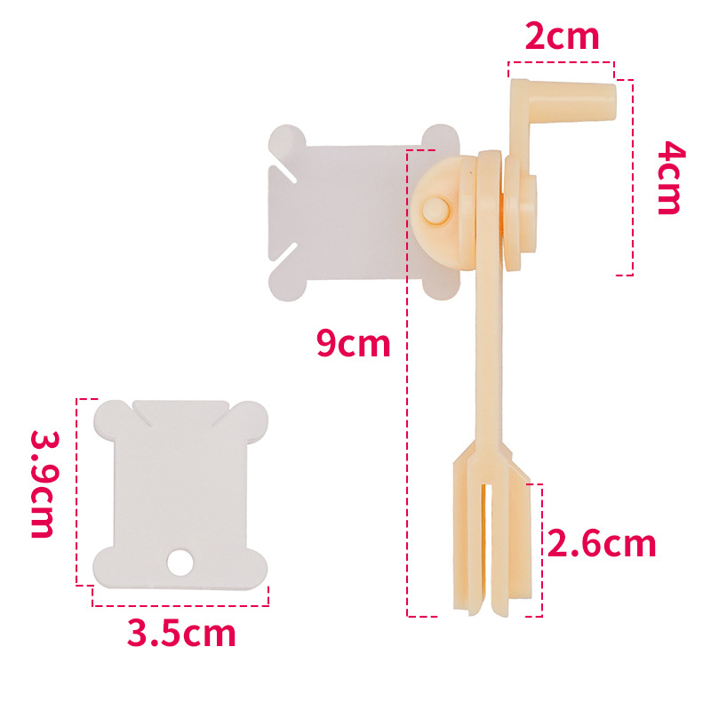 Gép gyapjú feltekerésére – kézi, gyors tekerés, műanyag anyag; Zuoman márka, csomagolás 500 db, súly 120 g