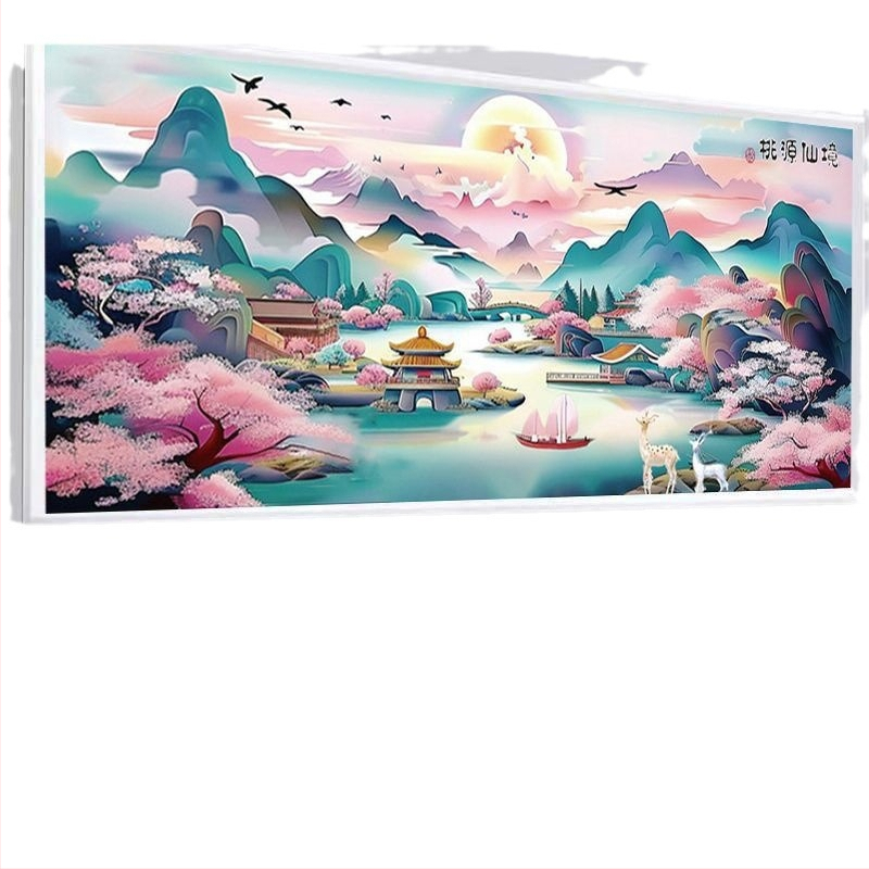 Taoyuan Wonderland Krížiková výšivka – Veľký krajinný motív, súprava na vyšívanie na bavlnenom plátne 11CT pre obývaciu izbu a spálňu