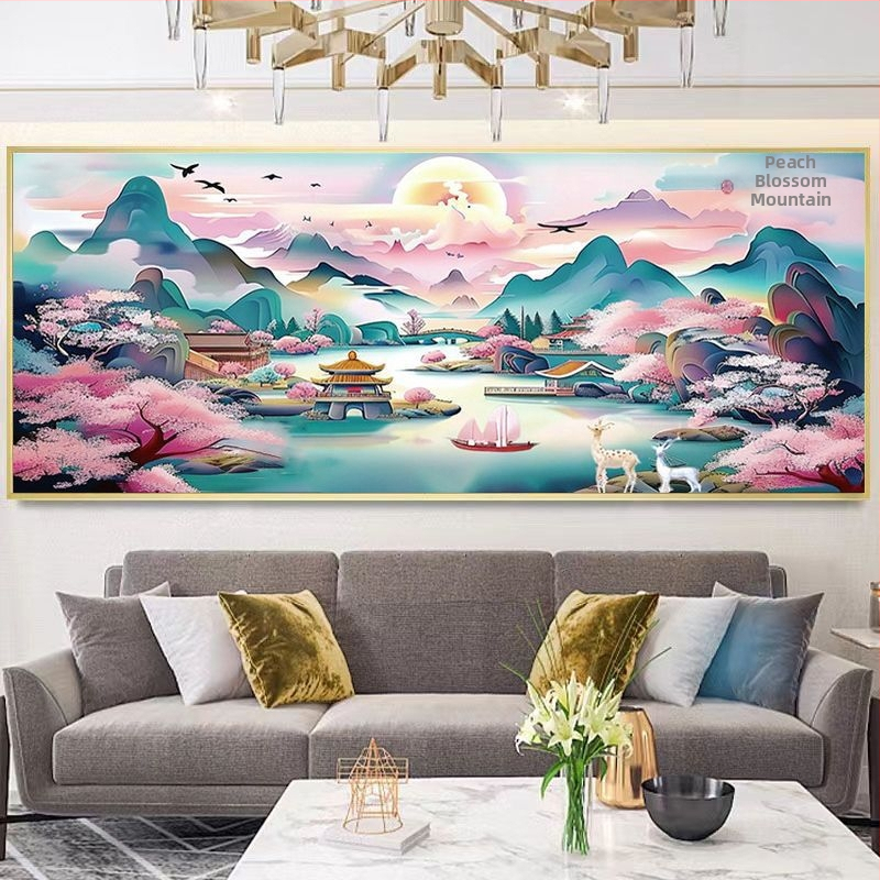 Σετ κεντήματος με σταυροβελονιά Mona Lisa – Τοπίο σε βαμβακερό ύφασμα, 11CT