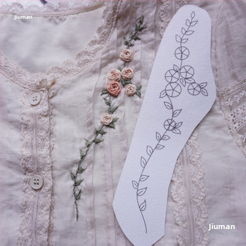 DIY siuvinėta aplikacija su vandens tirpstančiu pagrindu, siuvimui marškinėliams, megztiniams ir džinsams