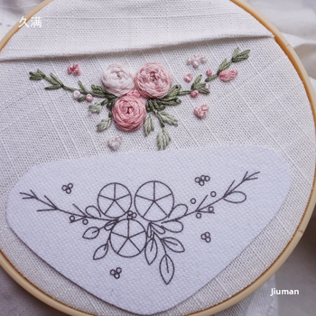 DIY siuvinėta aplikacija su vandens tirpstančiu pagrindu, siuvimui marškinėliams, megztiniams ir džinsams