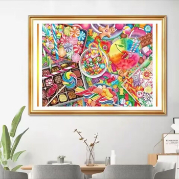 Комплект за кръстосана бродерия — Карикатурен/Аниме мотив, 11CT, памучна тъкан, за дневна и ресторант