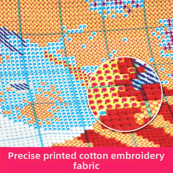 Пасторална кръстосана бродерия – Ландшафт с цветя, 11CT, за дневна, спалня и кабинет