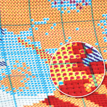 Набор за кръстосан бод: Утринна градина и пътека, пейзажен мотив, плат 11CT, материал: екологичен памук/чист памук, модерен минимализъм
