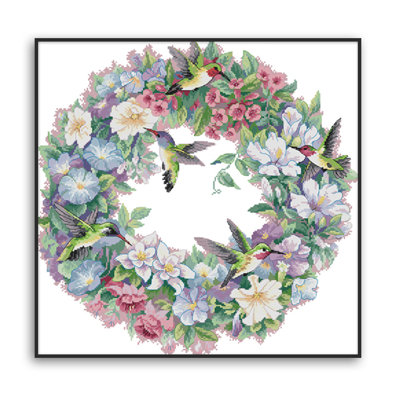 Σετ Κεντήματος Σταυρού για Διακόσμηση Σαλόνιού, Ύφασμα Βαμβακερό 11CT, Μονόπλευρο Κέντημα