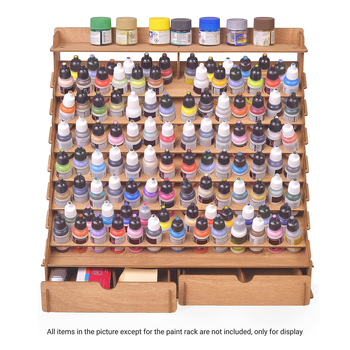 Ξύλινο επιτραπέζιο ράφι αποθήκευσης για βαφές και μακιγιάζ, 6 επίπεδα, πολυχρηστικός οργανωτής