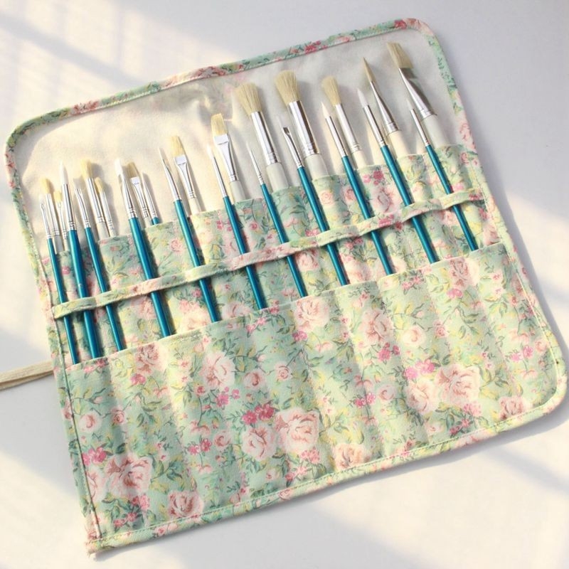 Purse Platneni organizator za četkice — produženo skladište za četkice za akvarel i gouache, univerzalna kompatibilnost