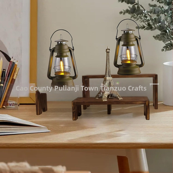 Ξύλινη τριώροφη βάση προβολής γλυκών και μαφινών για επιφάνειες τραπεζιού, μοντέλο Tl-8022, πολυλειτουργική προβολή και αποθήκευση.