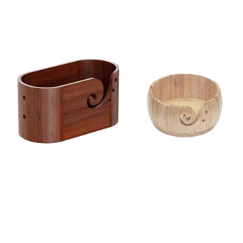 Ξύλινο μπολ μαλλιού για πλέξιμο — μοντέρνος μινιμαλιστικός σχεδιασμός, μάρκα Jialin, μπολ αποθήκευσης μαλλιού