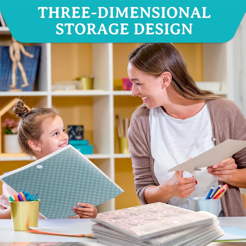 Стикер торба за съхранение със закопчаване с кука-лепенка (Материал: пластмаса; Приложение: файлове със стикери и винил; Идея за подарък: завършване)