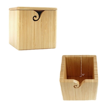 Ξύλινο επιτραπέζιο κουτί για νήματα με αποσπώμενο καπάκι – Οργανωτής για πλέξιμο και βελονάκι
