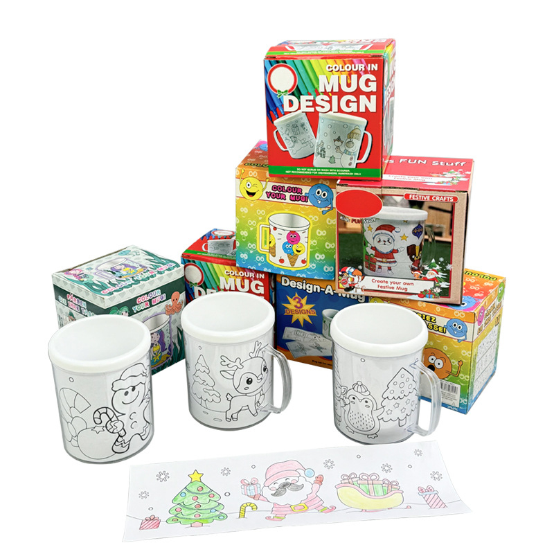 Πλαστικό ποτήρι με διπλό τοίχωμα, προσαρμόσιμο μοτίβο αντικατάστασης, σχέδιο κινουμένων σχεδίων, υλικό PS, σετ δύο τεμαχίων