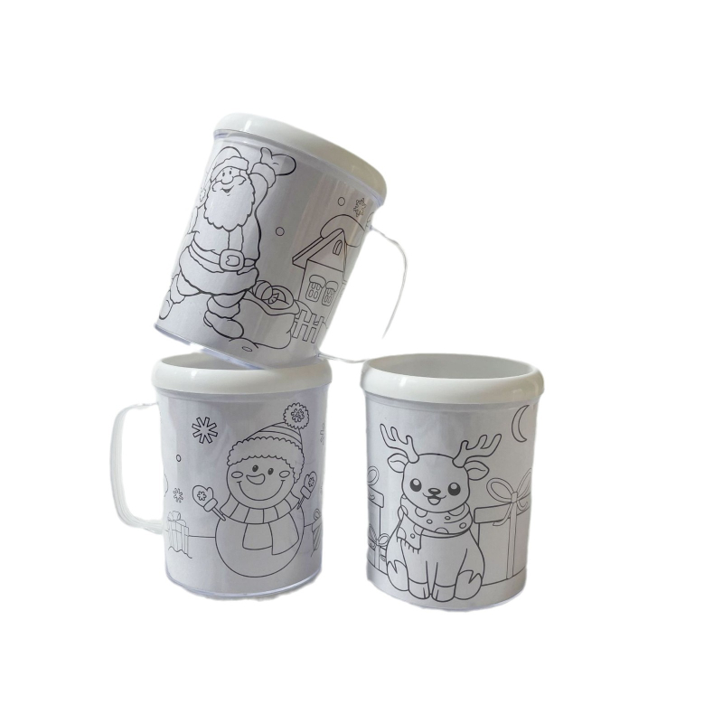 Πλαστικό ποτήρι με διπλό τοίχωμα, προσαρμόσιμο μοτίβο αντικατάστασης, σχέδιο κινουμένων σχεδίων, υλικό PS, σετ δύο τεμαχίων