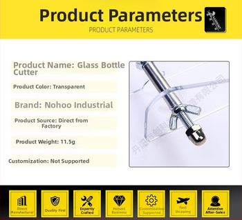 NOHOO инструмент за рязане на стъклени бутилки – DIY персонализиране, дебелина на рязане 2, за рязане на стъкло