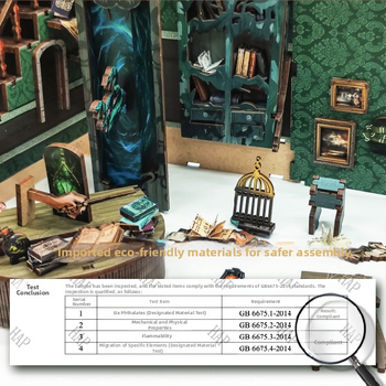 Ξύλινο DIY βιβλιοστάτης-παζλ καμπίνας – Χειροποίητο από Whale Sky, Προέλευση Φουτζιάν, Νέοι 15–35