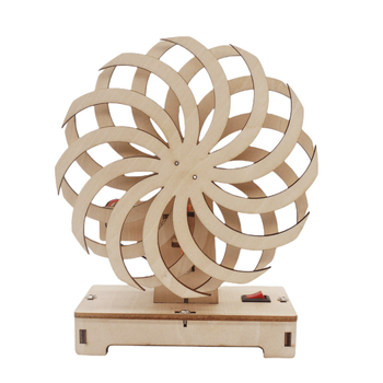 DIY zinātnes eksperimentu komplekts — koka logs ar optisko ilūziju, piemērots 7–14 gadiem, zīmols Maker Coldplay, ar video vadlīniju