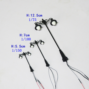 Модел за пясъчни сцени – Желязо, европейска антична дворна улична лампа, мащаб 1:75–1:150, статичен, персонализация по поръчка
