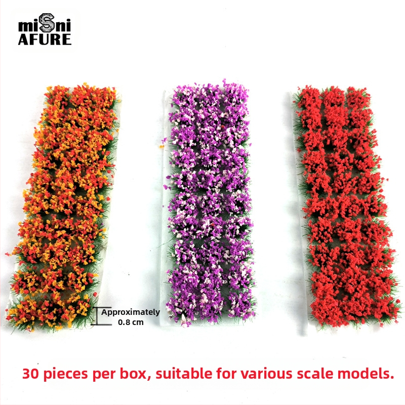Моделен миниатюрен пейзаж с групи цветя – от смола, Times miniature model, 1 кутия/30 броя, DIY възможно, сглобен