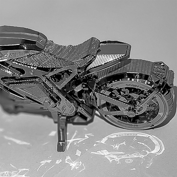 Elektriskais motocikls 3D metāla puzle – DIY salikšana, trīsdimensiju modelis pusaudžiem (7–14 gadi), izglītojoša spēle