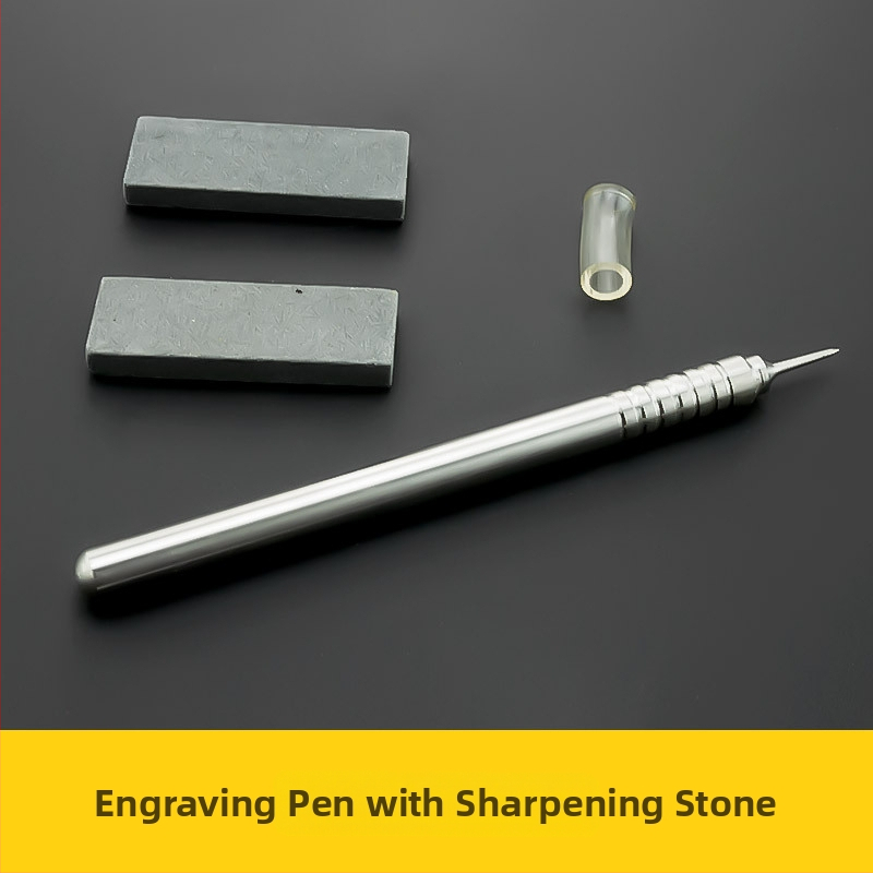 Стоманен помощен гравиращ писец за Gundam модели, прецизен, с шлайф камък (Jiuling • Китай • каменна обработка)