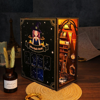 3D ξύλινο μοντέλο συναρμολόγησης βάσης βιβλίου – DIY-ready, Mira Magic House από Hongda, για ηλικίες 15–35