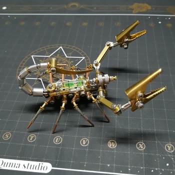 3D metāla mehāniskais kukaiņu salikšanas komplekts – Skorpionu 2 Steampunk modelis, DIY salikšana, daudzfunkcionāls