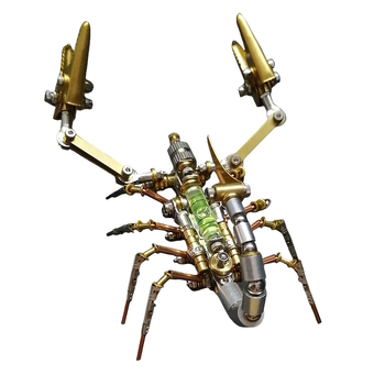 3D metāla mehāniskais kukaiņu salikšanas komplekts – Skorpionu 2 Steampunk modelis, DIY salikšana, daudzfunkcionāls