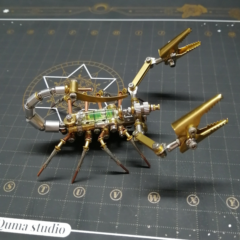 3D metalo mechaninis vabzdžių surinkimo rinkinys – Mažasis skorpionas 2 Steampunk modelis, DIY surinkimas, daugiafunkcis