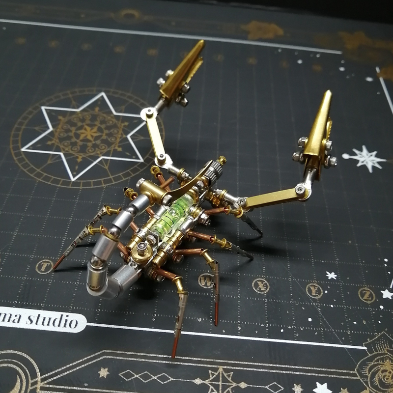 3D metalo mechaninis vabzdžių surinkimo rinkinys – Mažasis skorpionas 2 Steampunk modelis, DIY surinkimas, daugiafunkcis
