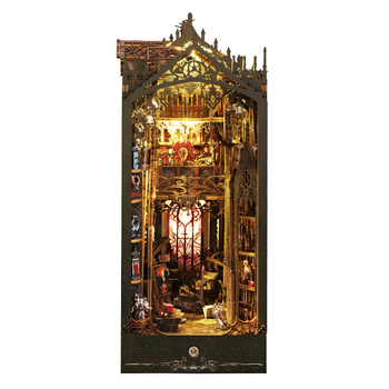 Ξύλινη DIY βάση βιβλίων – σπιτάκι σε σχήμα καλύβας, 3D χειροποίητο μοντέλο; Υλικό: Ξύλο; Ηλικία: 15-35 ετών; Μάρκα: Άλλο; Συσκευασία: Κουτί