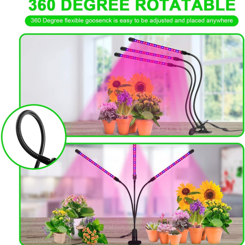 DZL-PL001 LED pilno spektrą augalų augimo lemputė | 60 LED | IP55 | 50 000 val. tarnavimo laikas