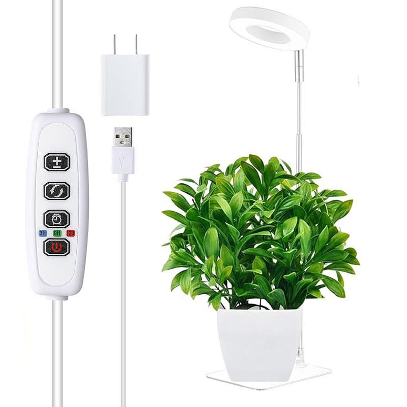 Stolna svjetiljka za biljke s punim spektrom, 48 LED-ova, San`an čipovi, aluminijsko kućište, 5V ulaz