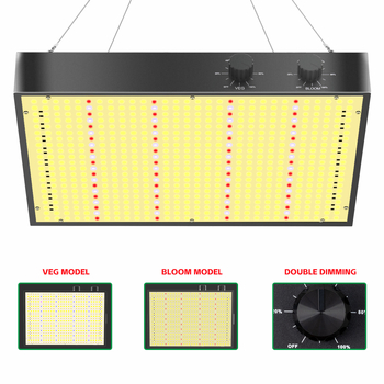 LED φως φυτών PB2000PRO με διπλό έλεγχο φωτισμού, 2000W, πλήρες φάσμα, 630 LED, IP42, έλεγχος με περιστροφικό διακόπτη