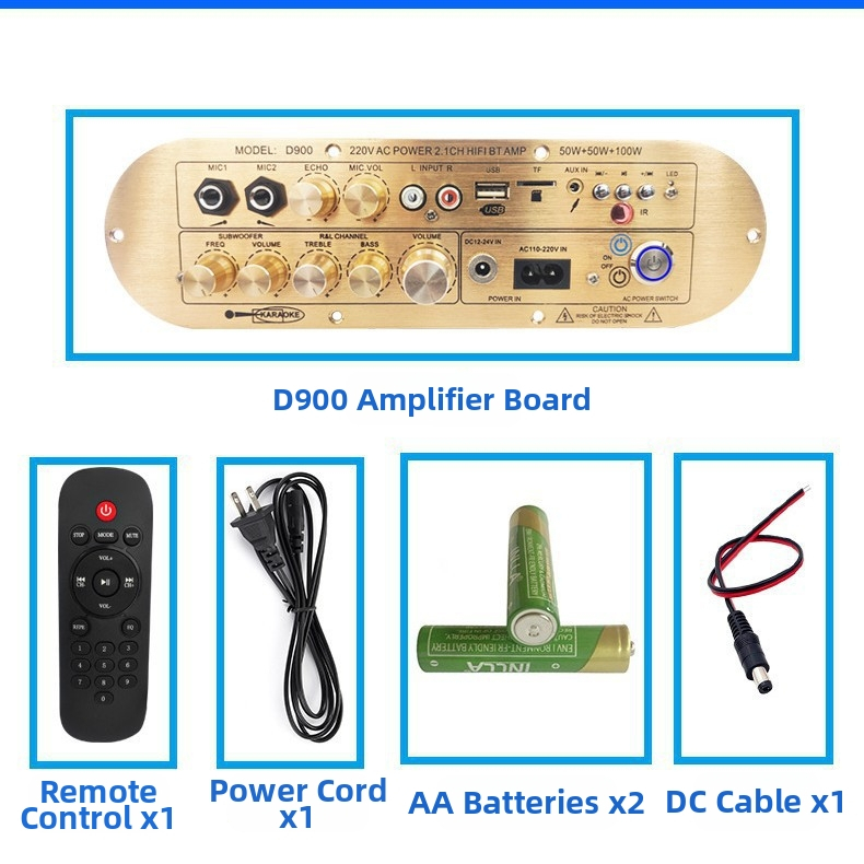 Платка за усилване D900, Bluetooth 2.1-канал, висока мощност 3116